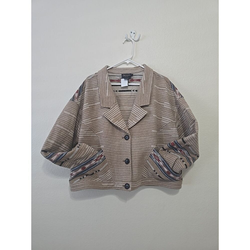 Pendleton Jacquards Collection Womens Wool Jacket XL‎ $Moto Cropped